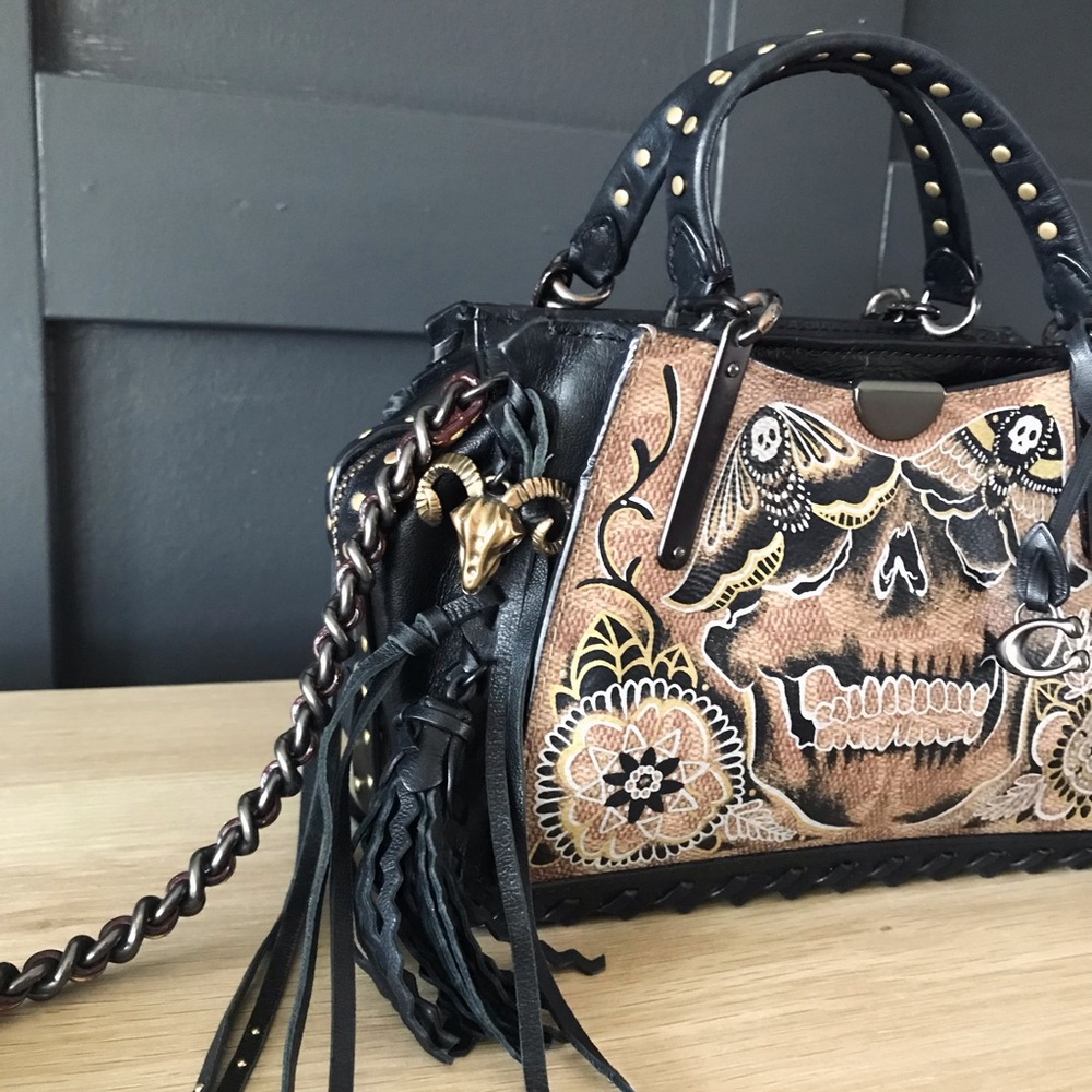 Coach x Chelsea Champlain Dreamer 21 In Signature Canvas With Skull Moth Tattoo - Picture 4 of 16